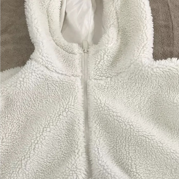 Alo white Sherpa half zip hoodie jacket - Picture 4 of 4